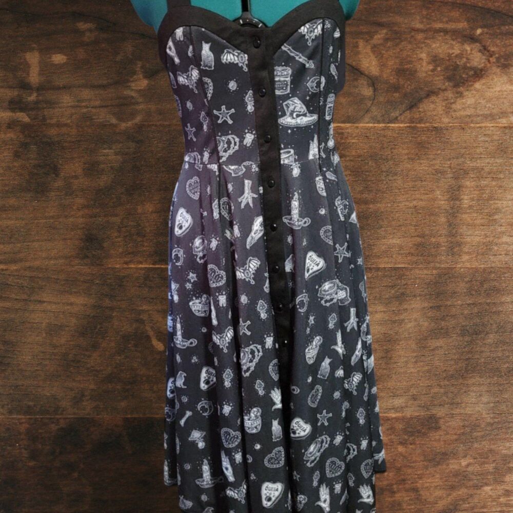 Restyle Witchy Goth Ouija Dress NWT
